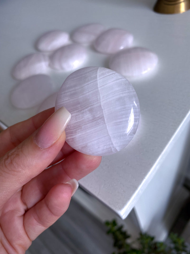 Pink Calcite Coin