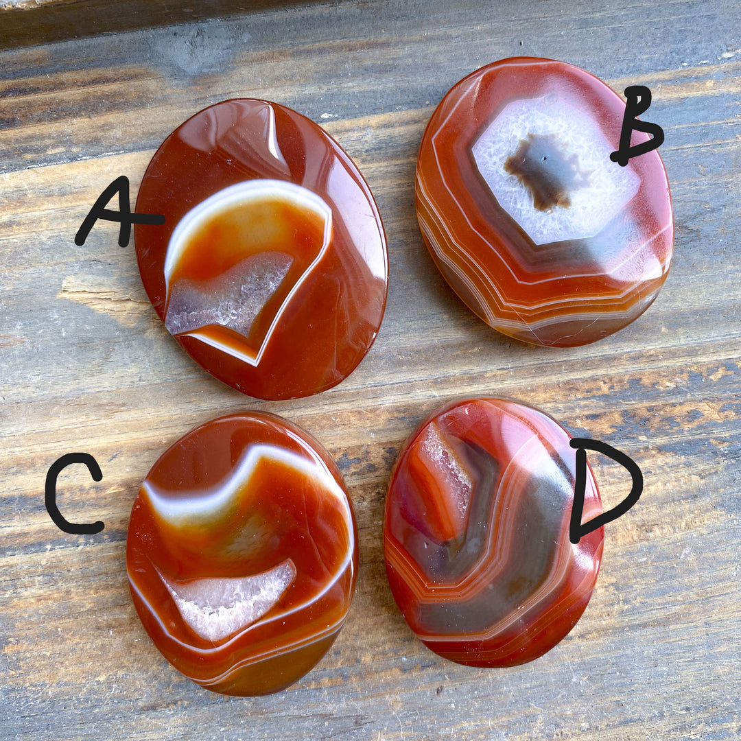 Carnelian Palm Stone - You Choose