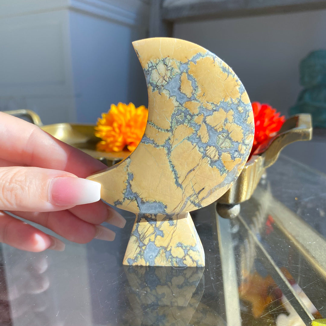 Yellow Maligano Jasper Standing Moon 