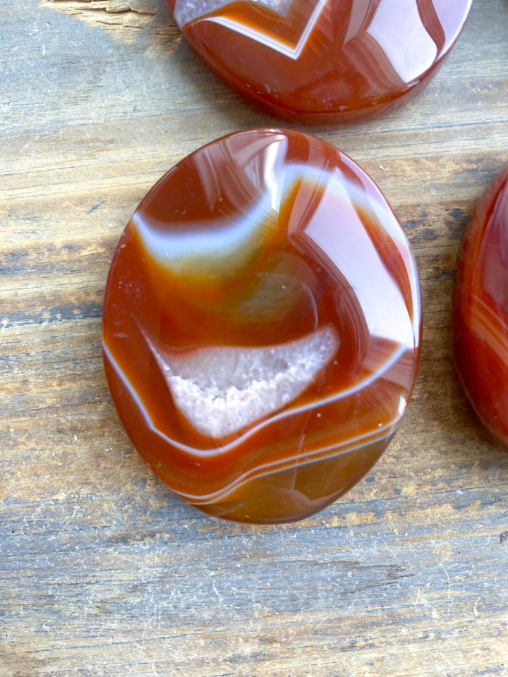 Carnelian Palm Stone - You Choose