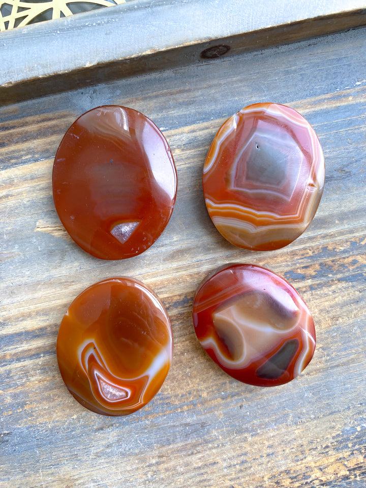 Carnelian Palm Stone - You Choose
