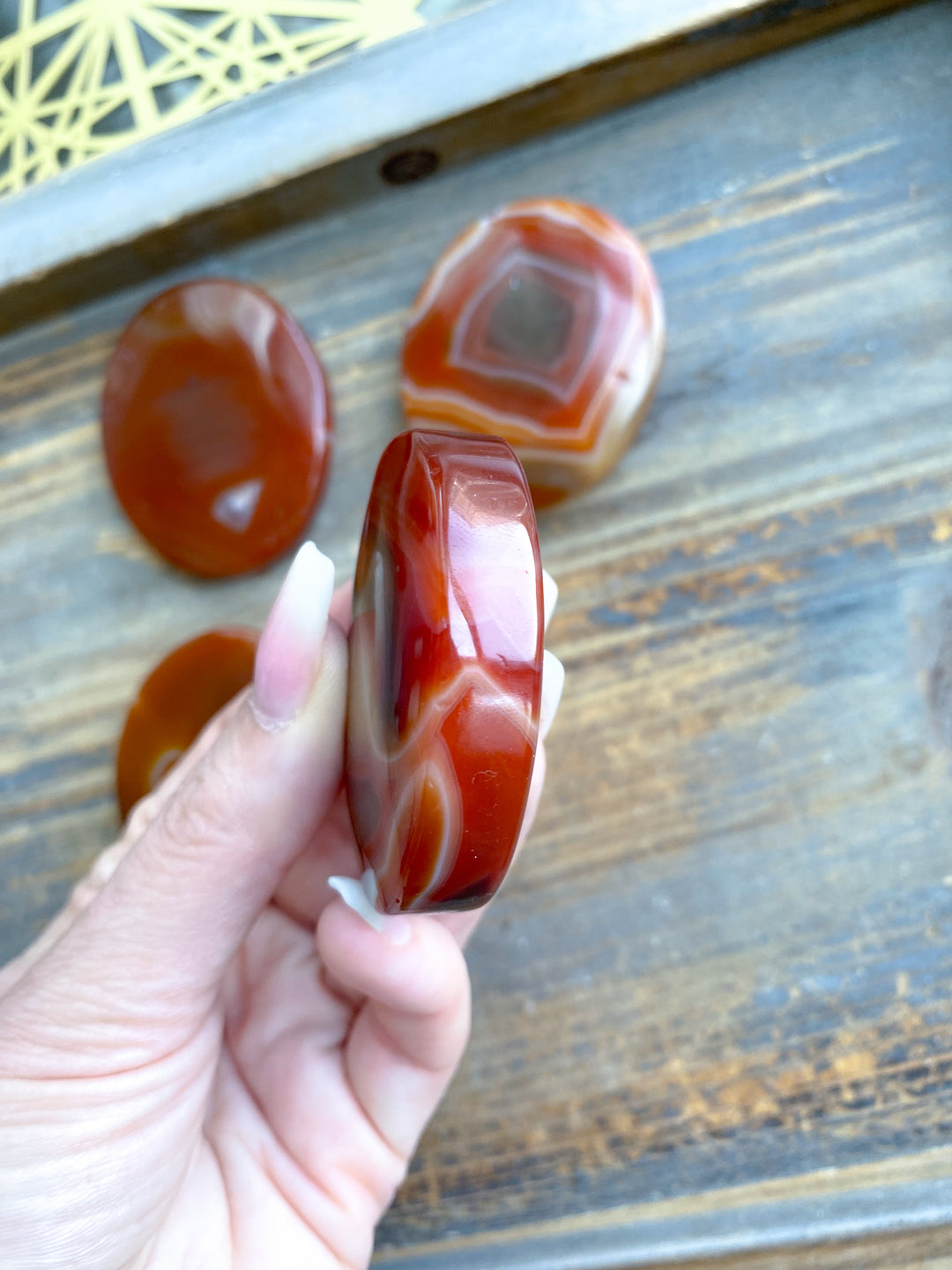 Carnelian Palm Stone - You Choose