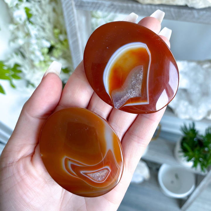 Carnelian Palm Stone - You Choose