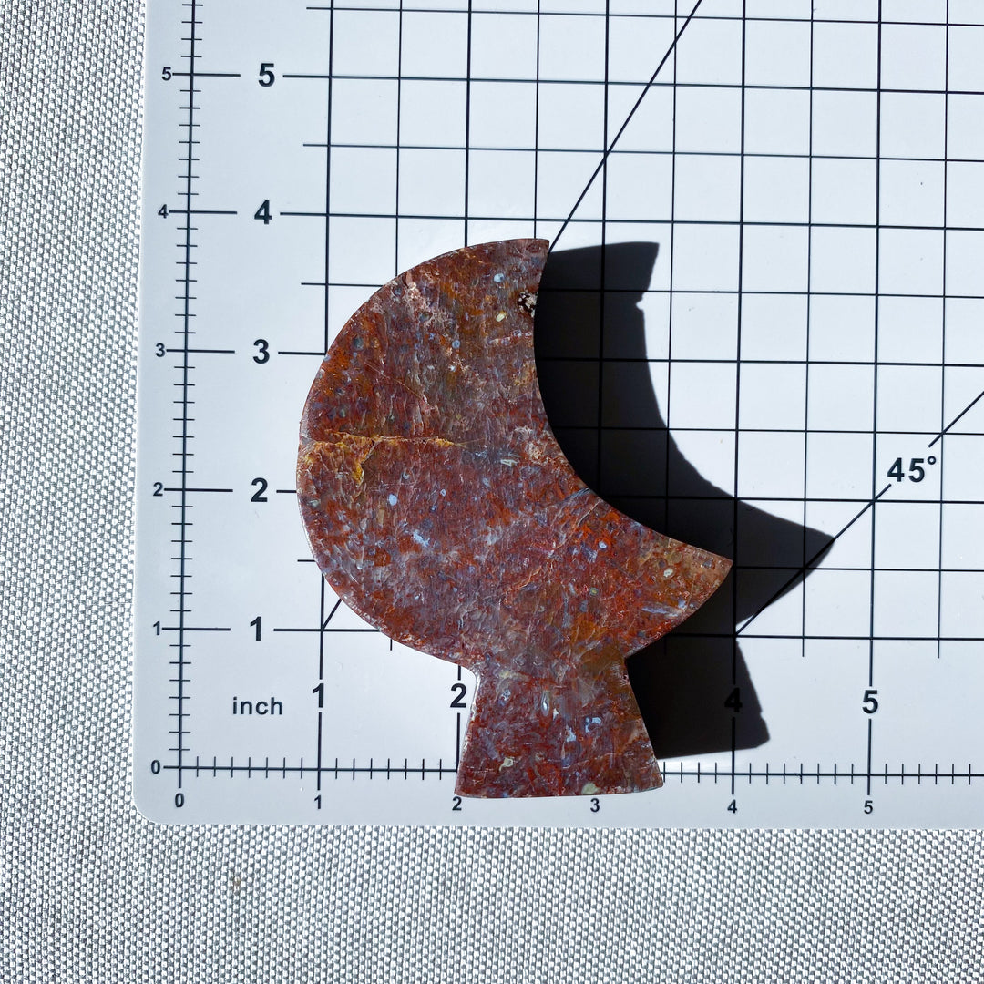 Red Moss Agate Standing Moon 