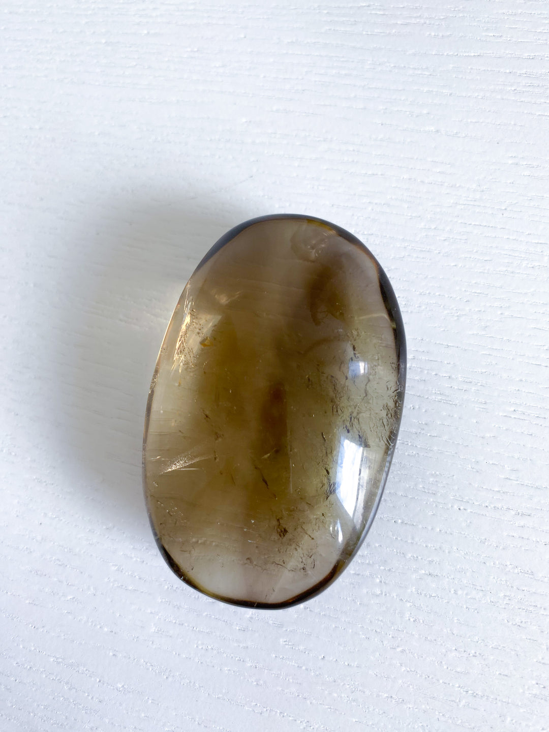Phantom Smokey Citrine Palm with Rainbows 