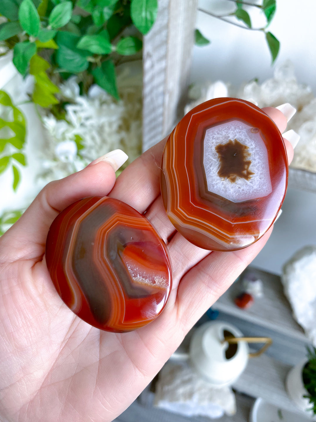 Carnelian Palm Stone - You Choose