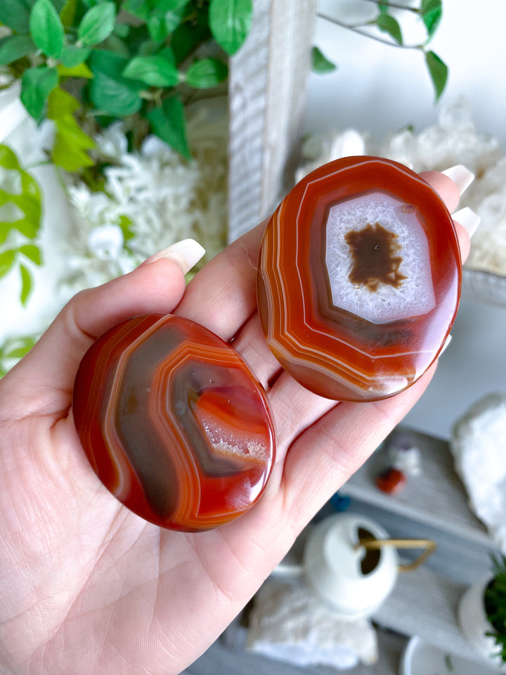 Carnelian Palm Stone - You Choose