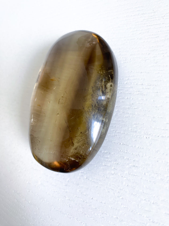 Phantom Smokey Citrine Palm with Rainbows 