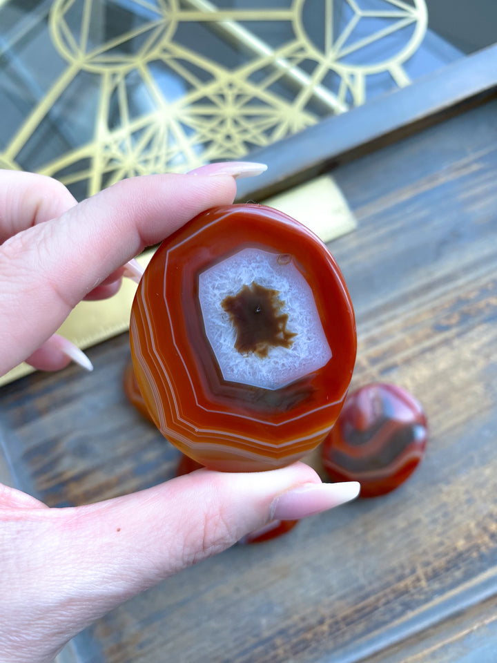 Carnelian Palm Stone - You Choose