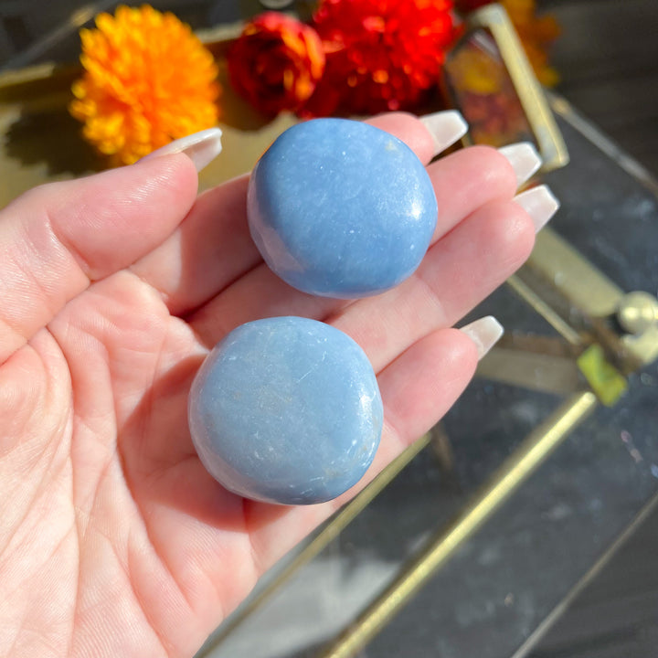 Round Angelite Tumble