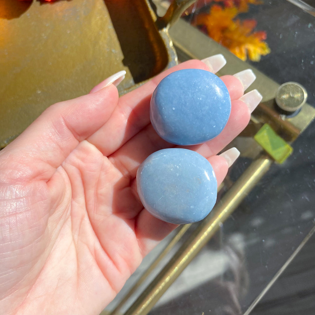 Round Angelite Tumble
