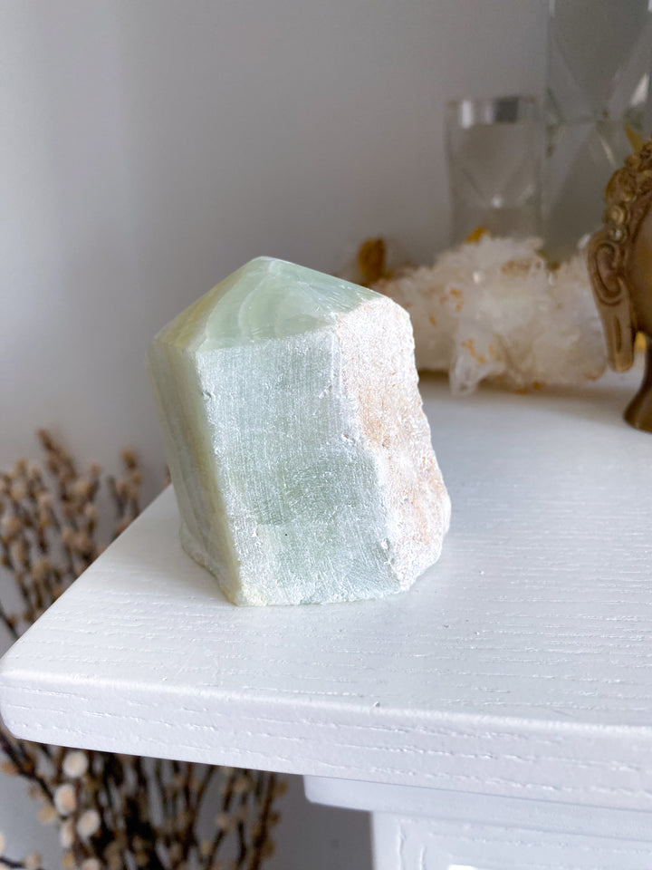 Green Calcite Top Polish Point #3