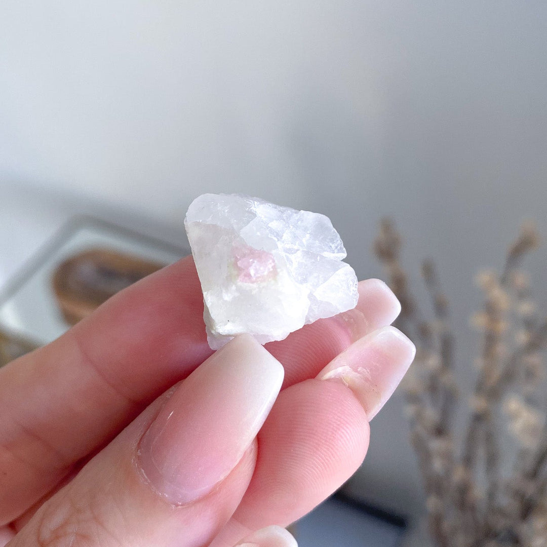 Small Raw Polka Dot Pink Tourmaline 