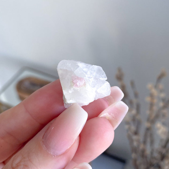 Small Raw Polka Dot Pink Tourmaline 