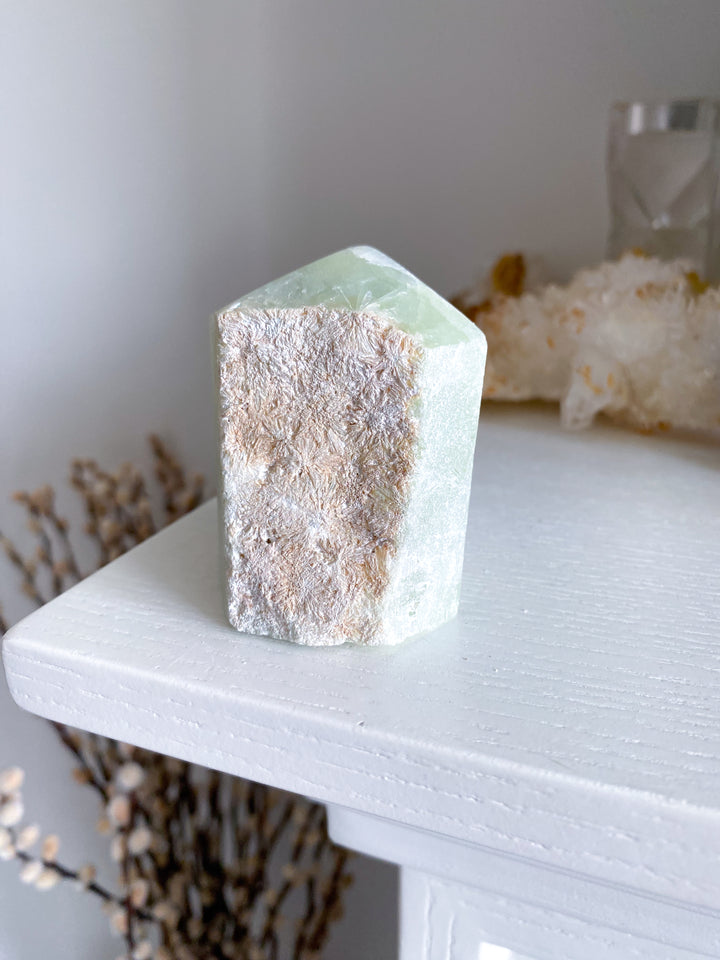 Green Calcite Top Polish Point #3