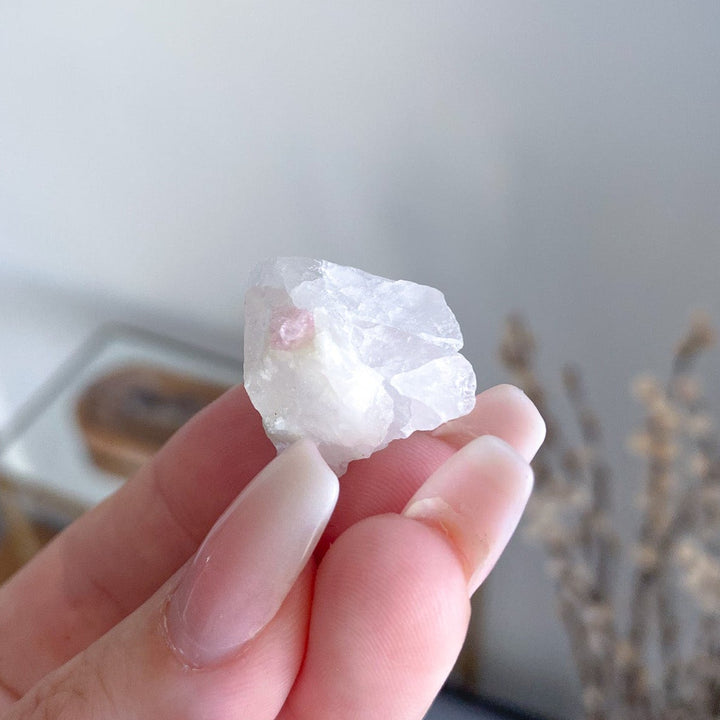 Small Raw Polka Dot Pink Tourmaline 
