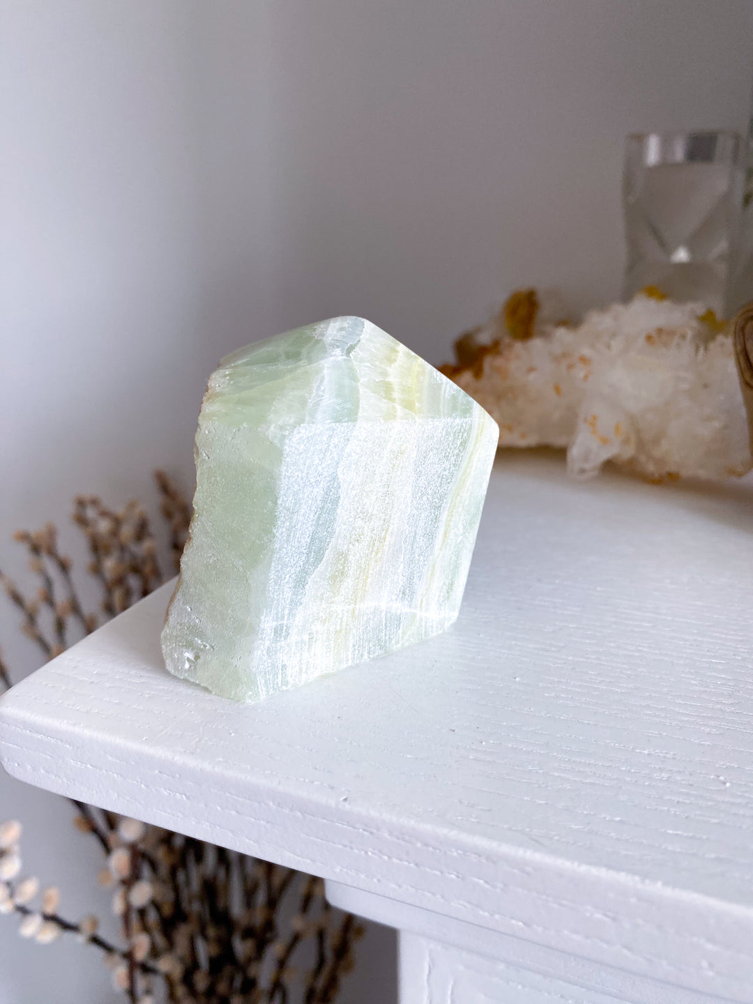 Green Calcite Top Polish Point #3