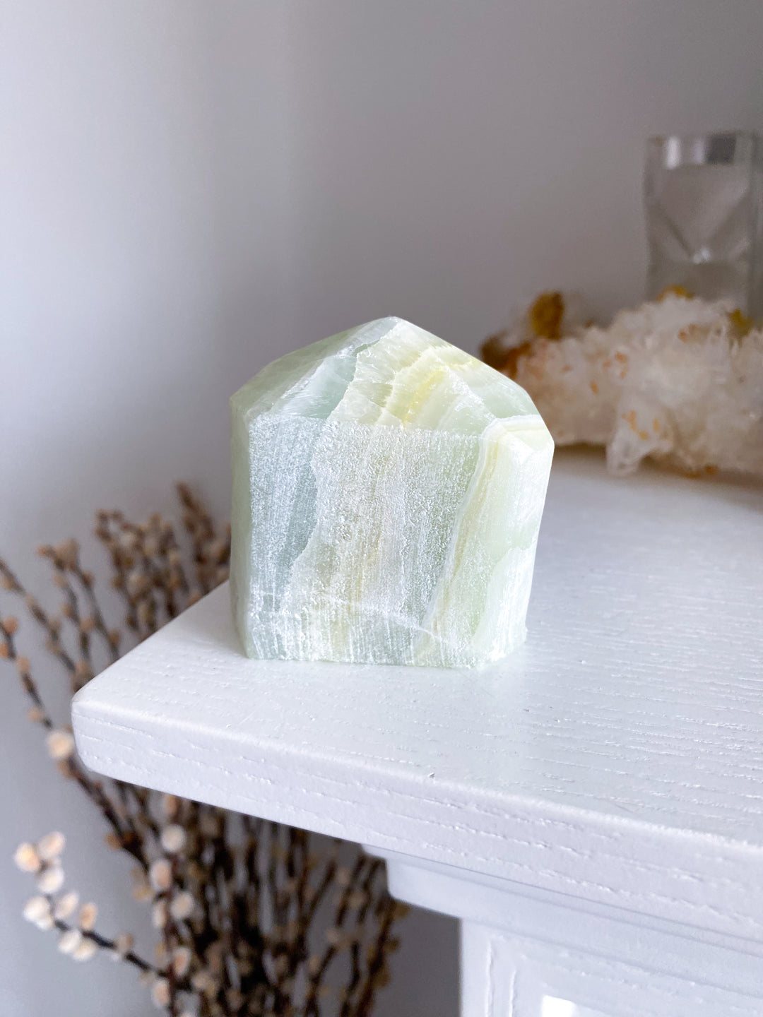 Green Calcite Top Polish Point #3