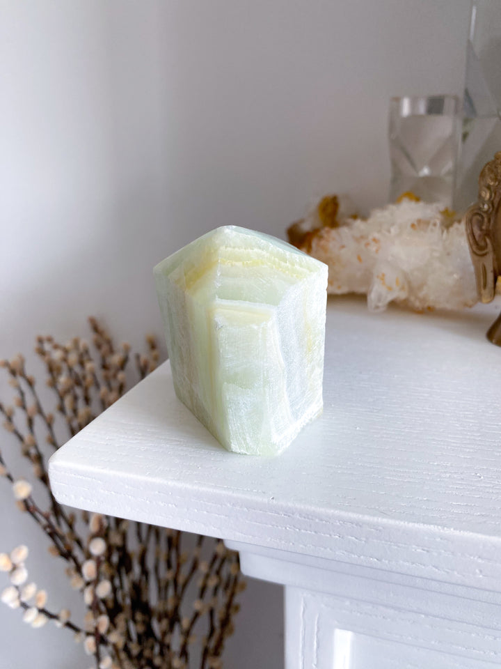 Green Calcite Top Polish Point #3