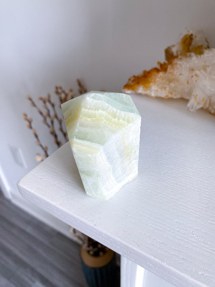Green Calcite Top Polish Point #3