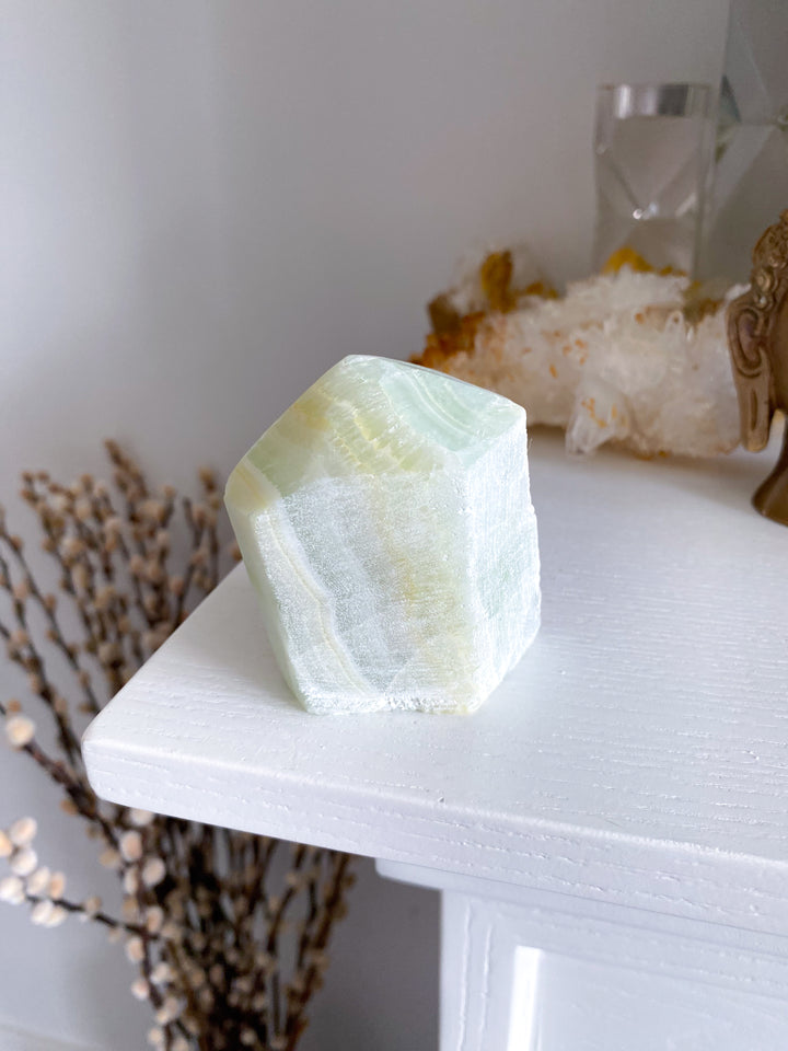 Green Calcite Top Polish Point #3
