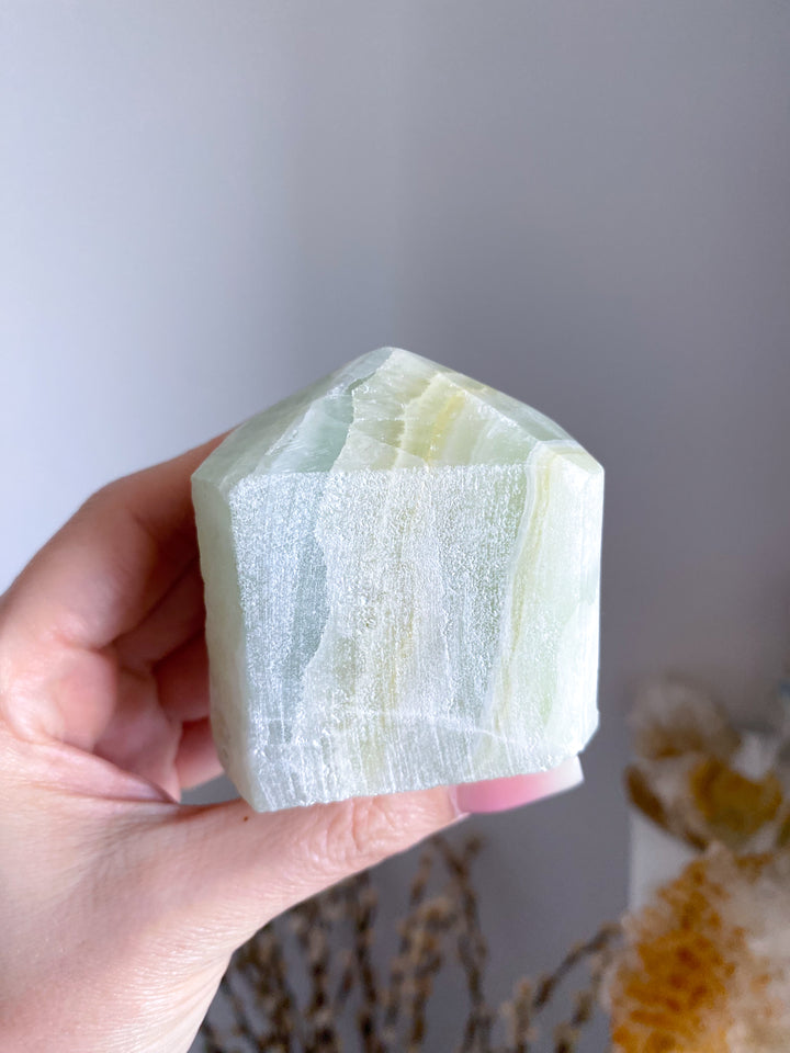 Green Calcite Top Polish Point #3
