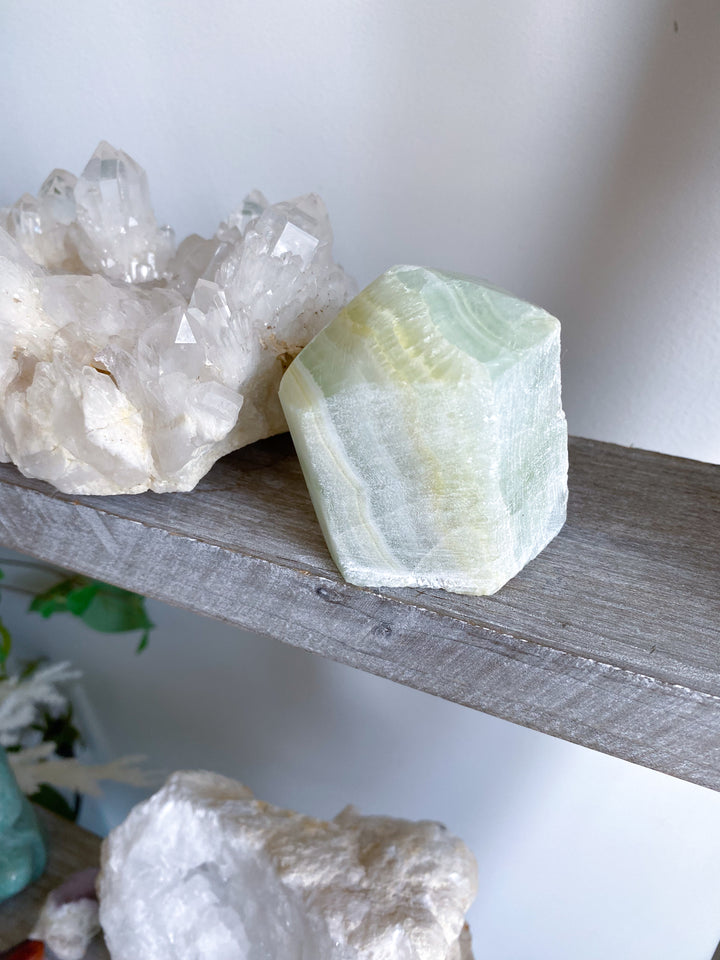 Green Calcite Top Polish Point #3