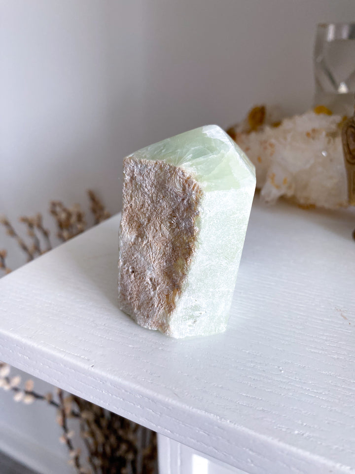 Green Calcite Top Polish Point #3