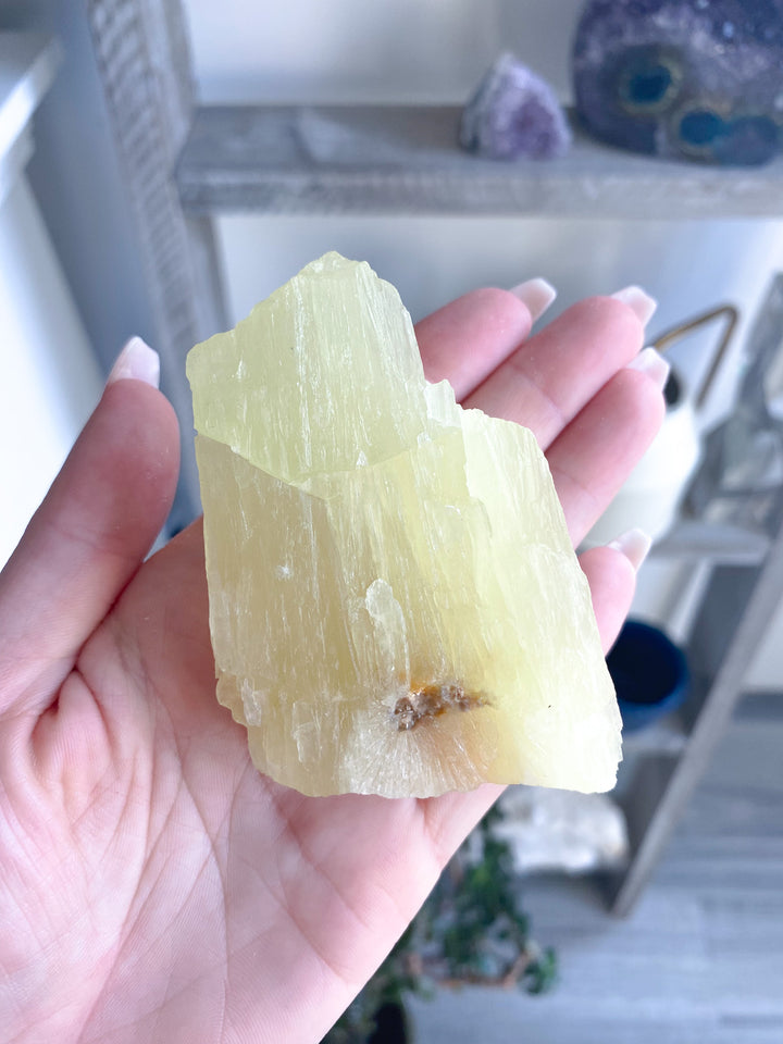 Lemon Calcite Raw Chunk 