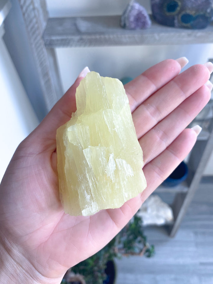 Lemon Calcite Raw Chunk 