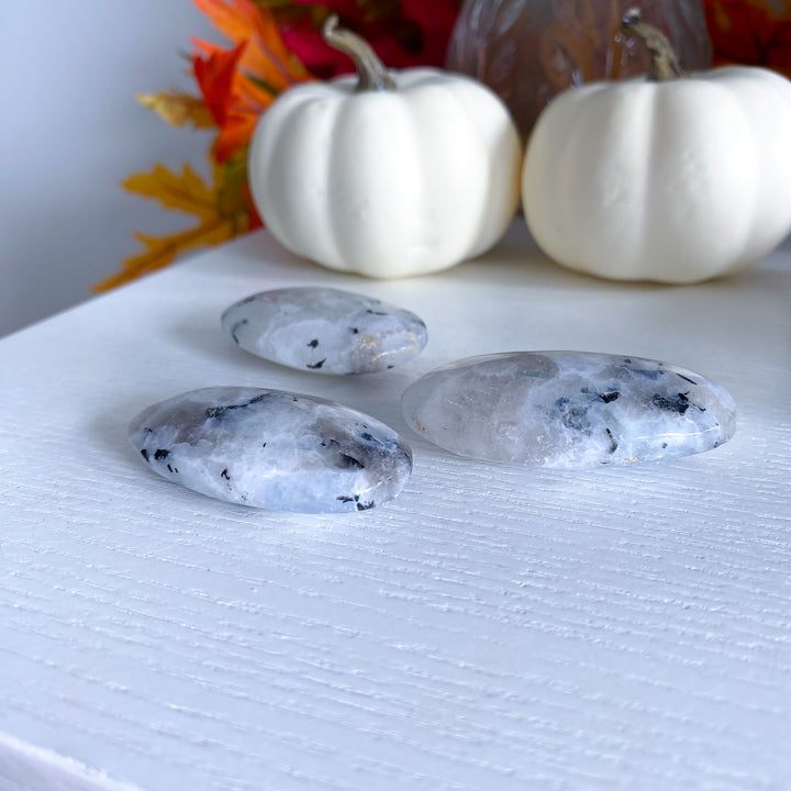 Extra Small Rainbow Moonstone Palm Stone