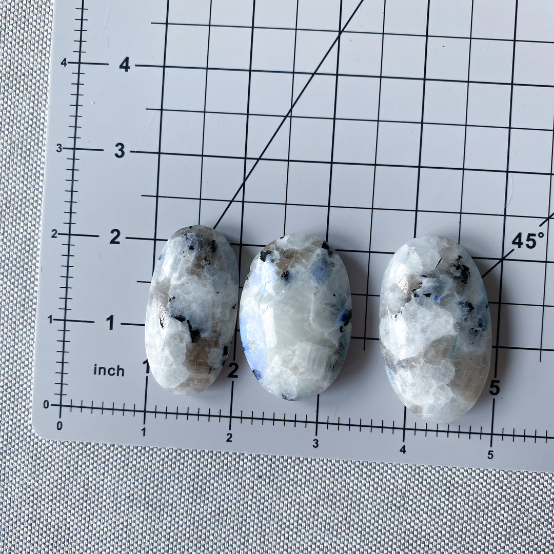 Extra Small Rainbow Moonstone Palm Stone