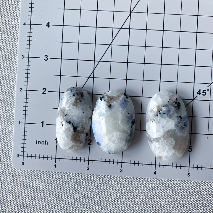 Extra Small Rainbow Moonstone Palm Stone