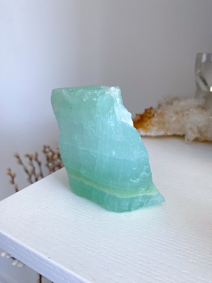 Large Pistachio Calcite Raw Freeform #3