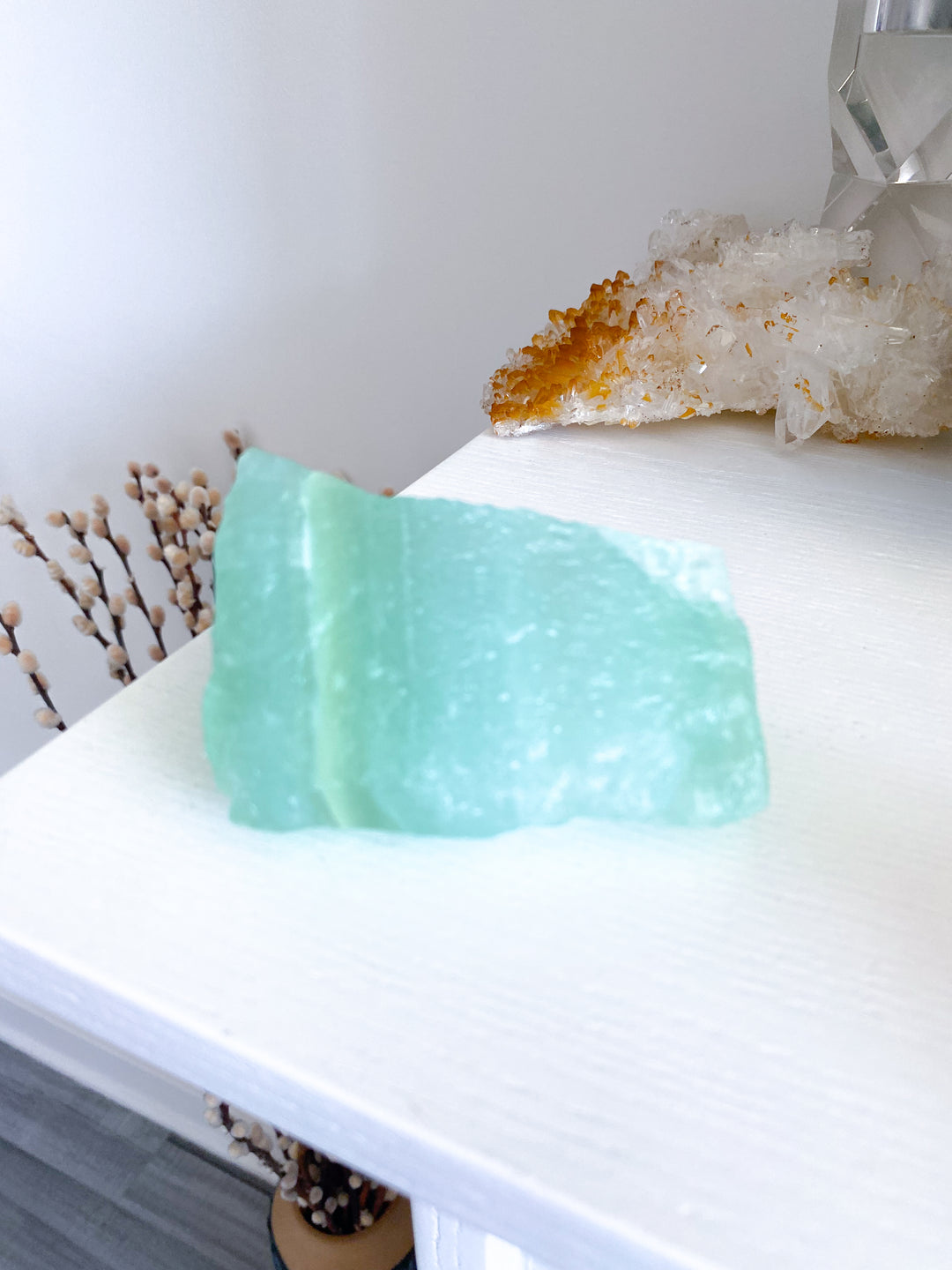 Large Pistachio Calcite Raw Freeform #3