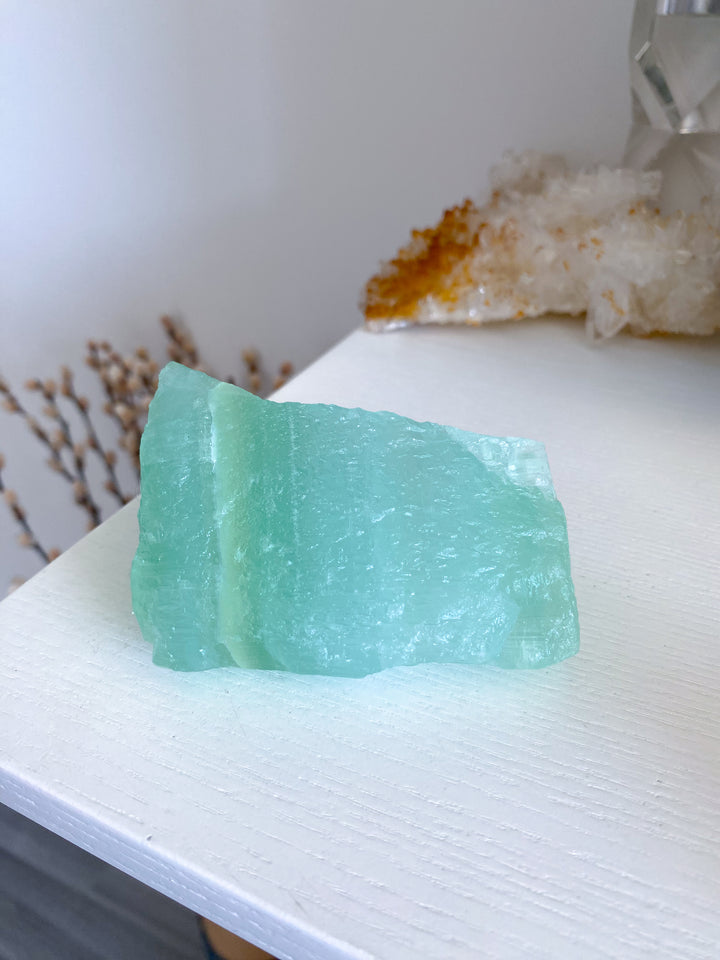 Large Pistachio Calcite Raw Freeform #3