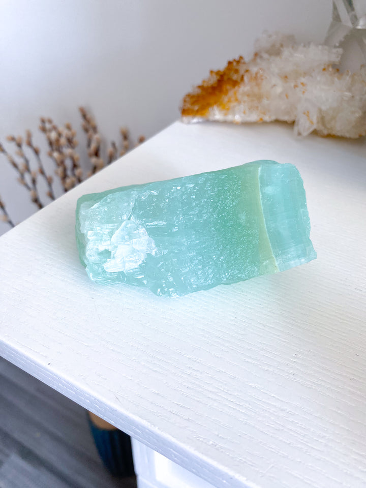 Large Pistachio Calcite Raw Freeform #3
