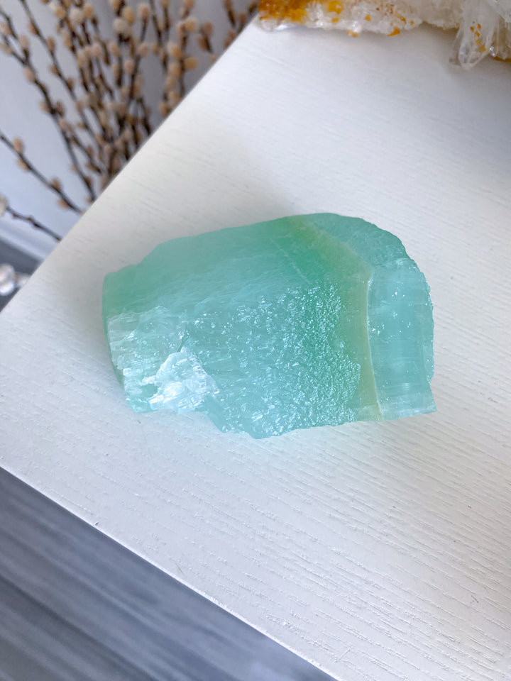 Large Pistachio Calcite Raw Freeform #3