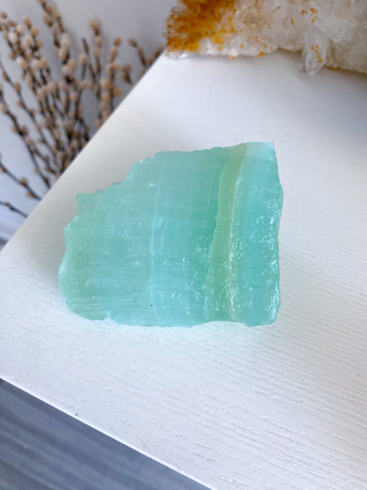 Large Pistachio Calcite Raw Freeform #3