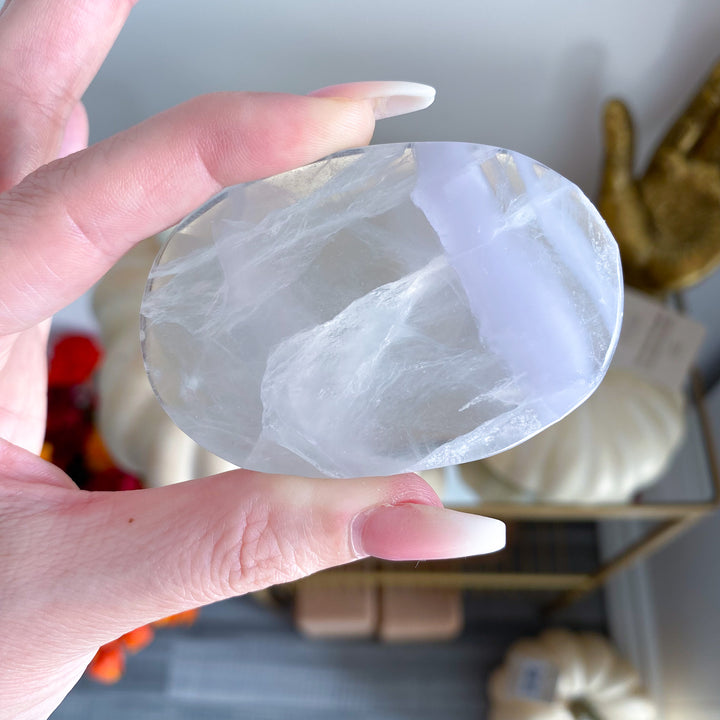 Imperfect Lavender Fluorite Palm Stone 