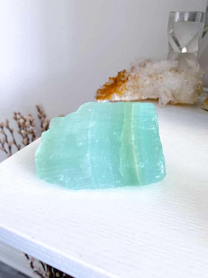 Large Pistachio Calcite Raw Freeform #3