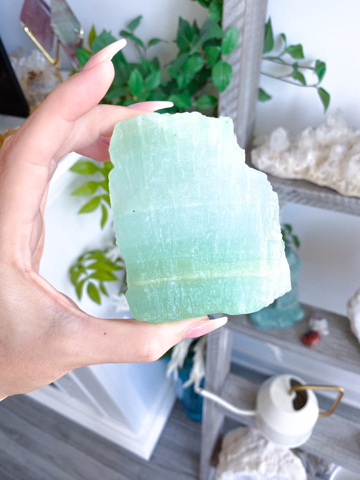 Large Pistachio Calcite Raw Freeform #3