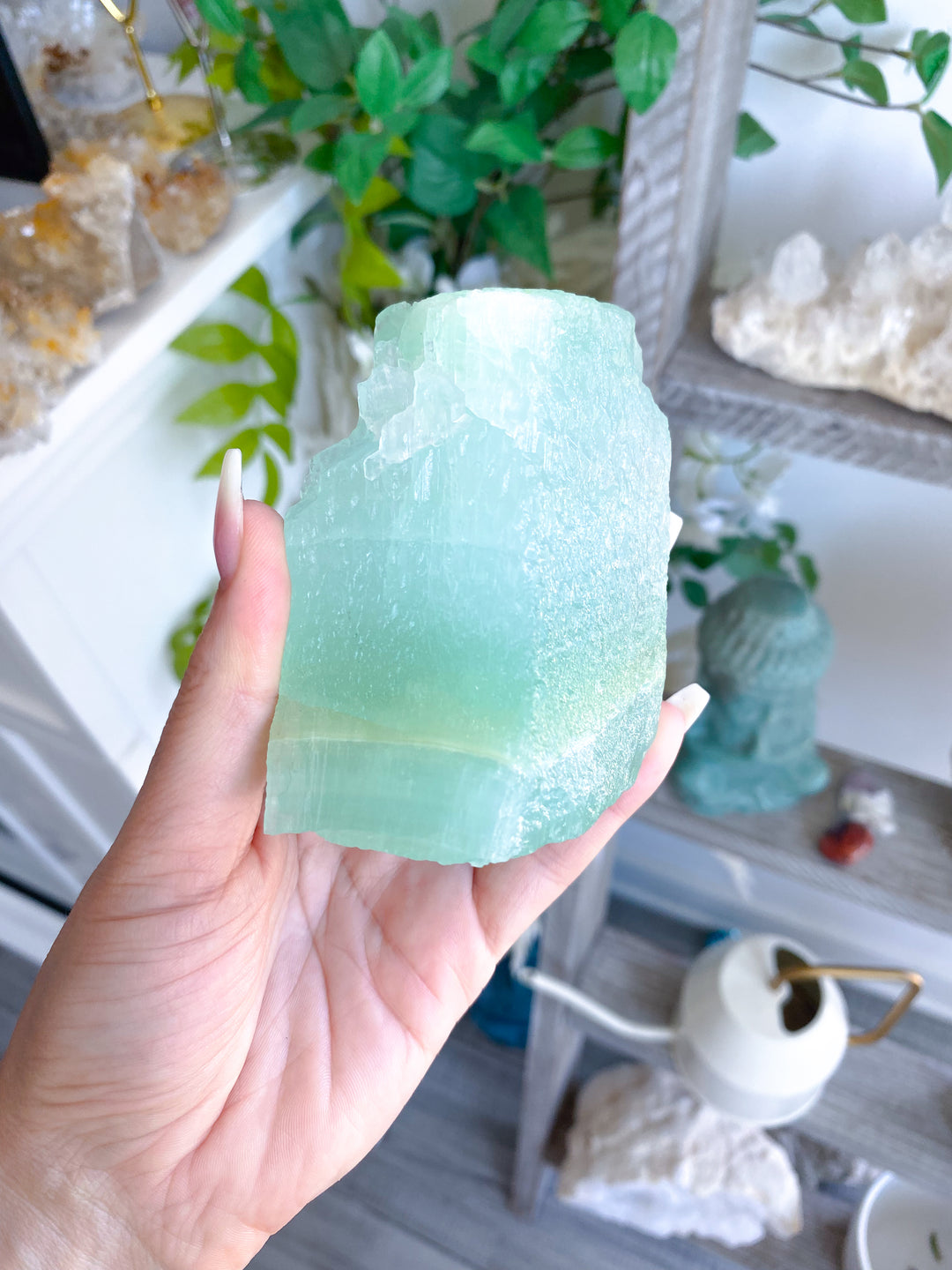 Large Pistachio Calcite Raw Freeform #3