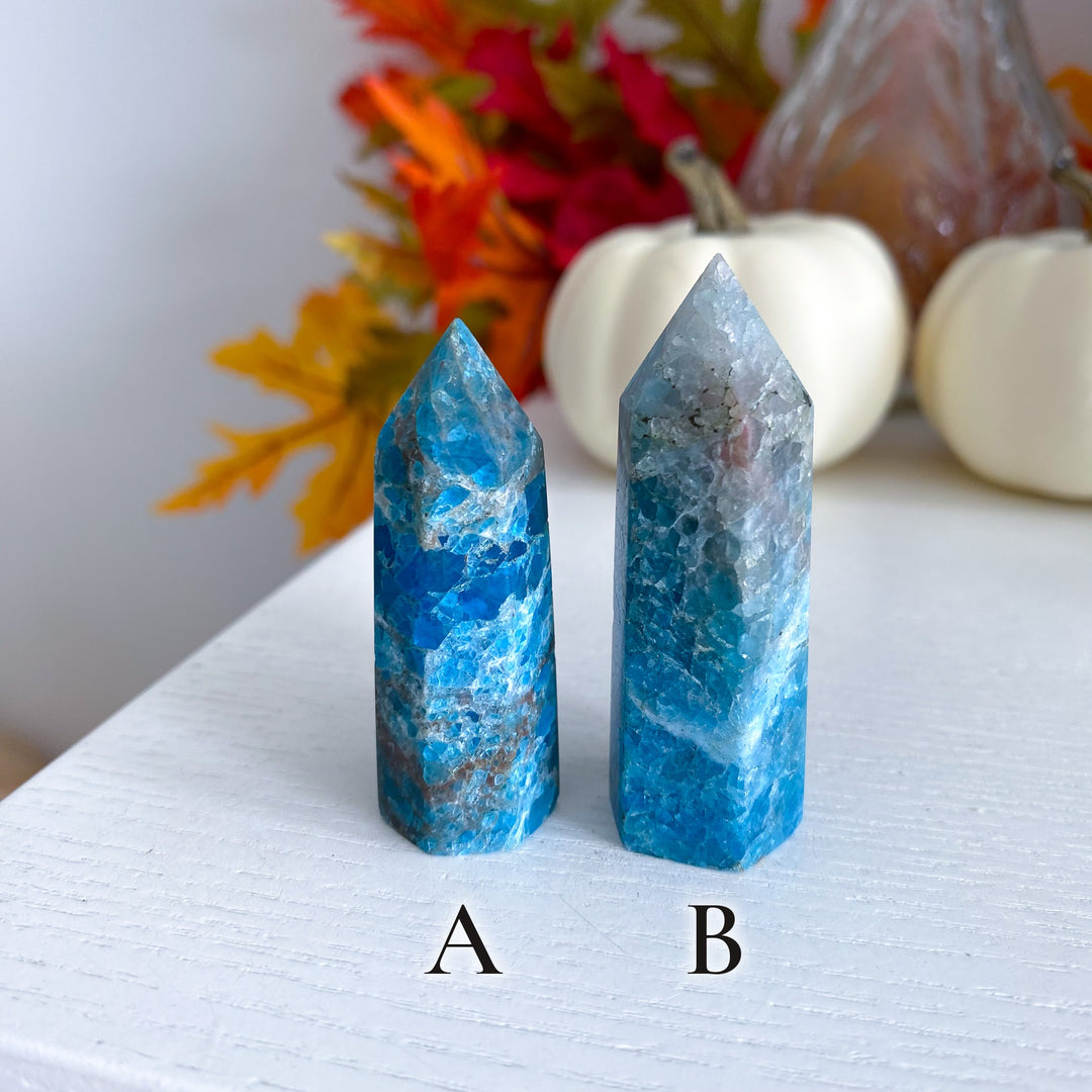 Matte Blue Apatite Tower: Choose A or B