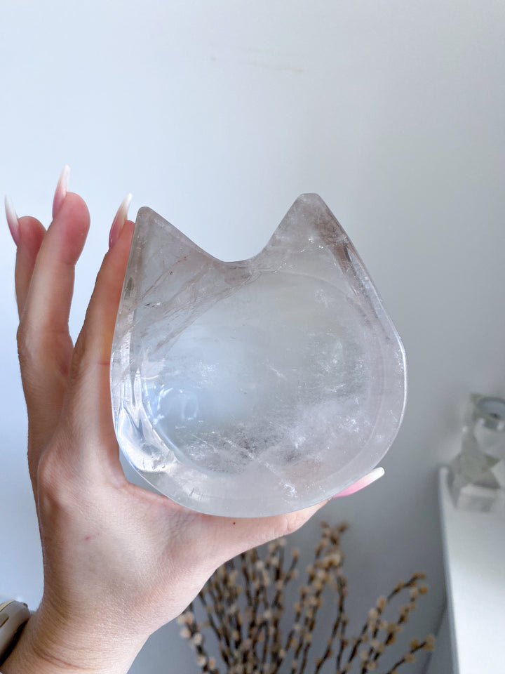 Smokey Quartz Cat Dish / Bowl