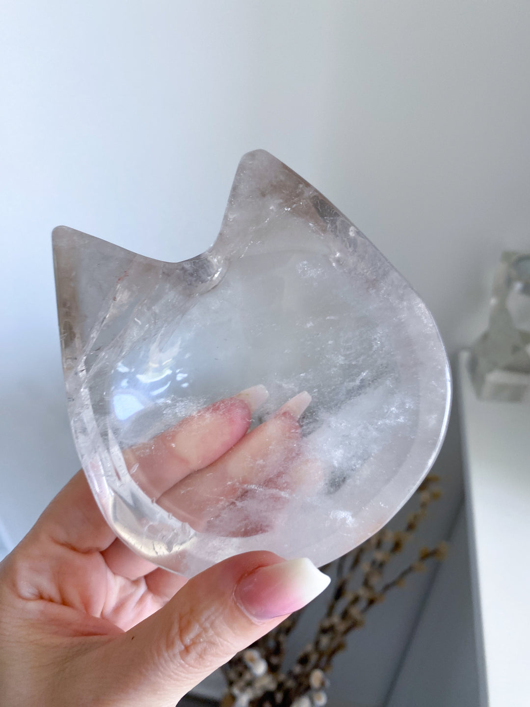 Smokey Quartz Cat Dish / Bowl