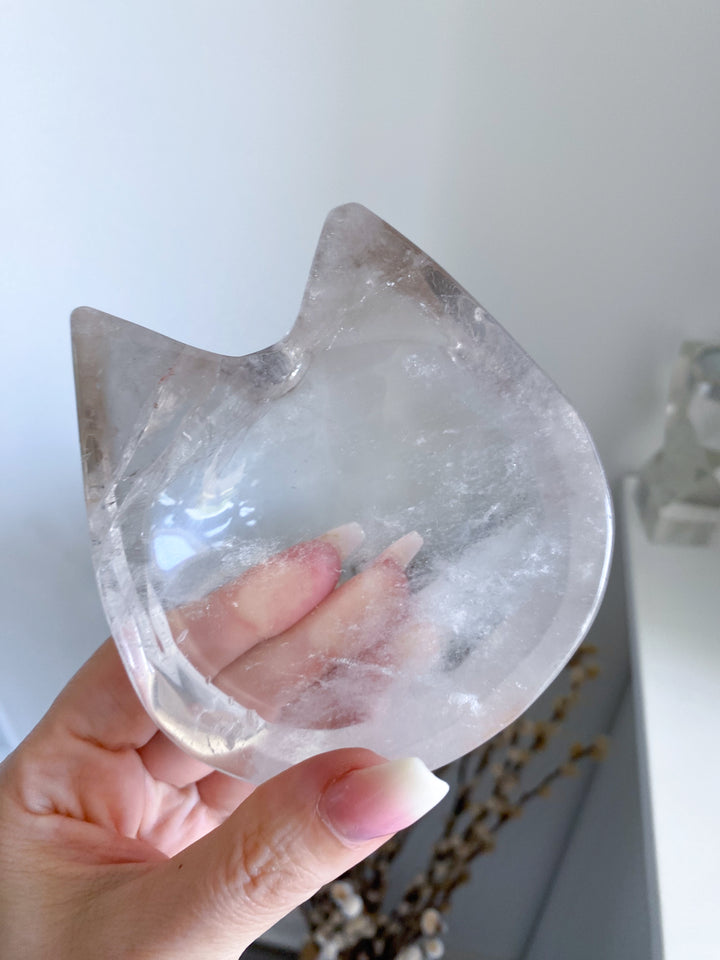 Smokey Quartz Cat Dish / Bowl