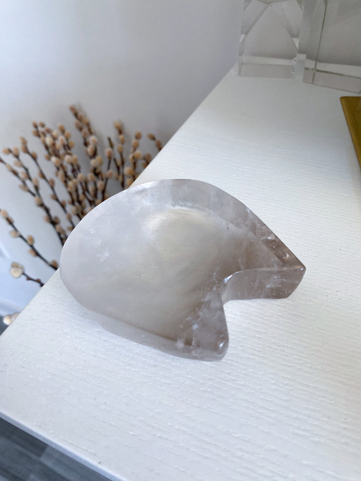 Smokey Quartz Cat Dish / Bowl
