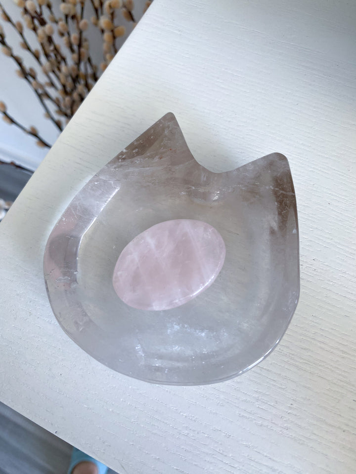 Smokey Quartz Cat Dish / Bowl