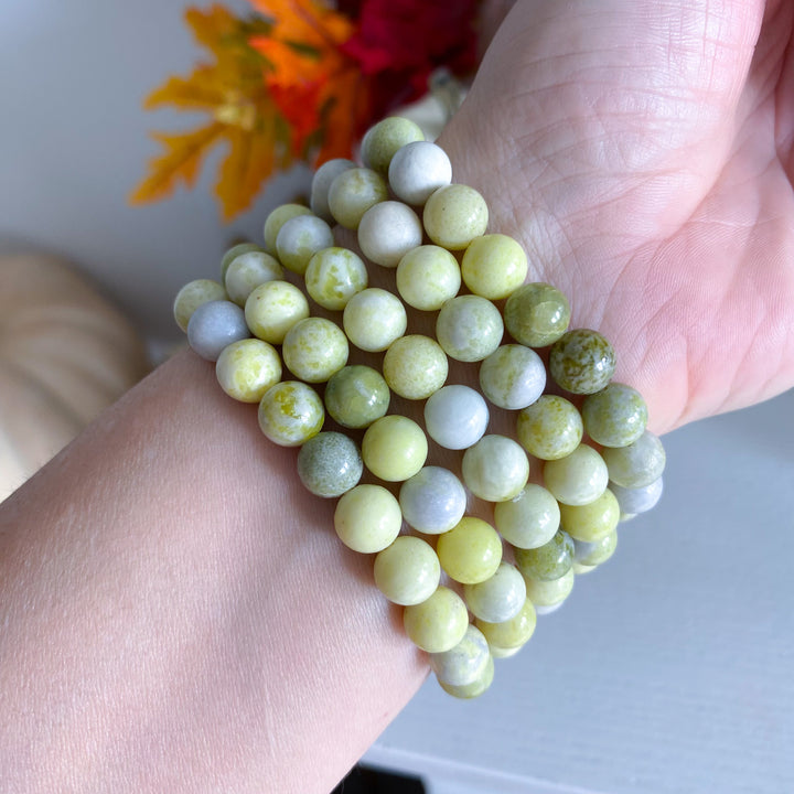 Fancy Yellow Jade 8mm Bracelet